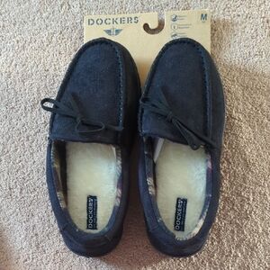 Dockers Dark Suede Moccasin Slippers